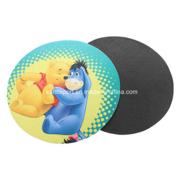 Anti-deslizamento cartoon rodada mouse pad de jogos de neoprene (snmp02)